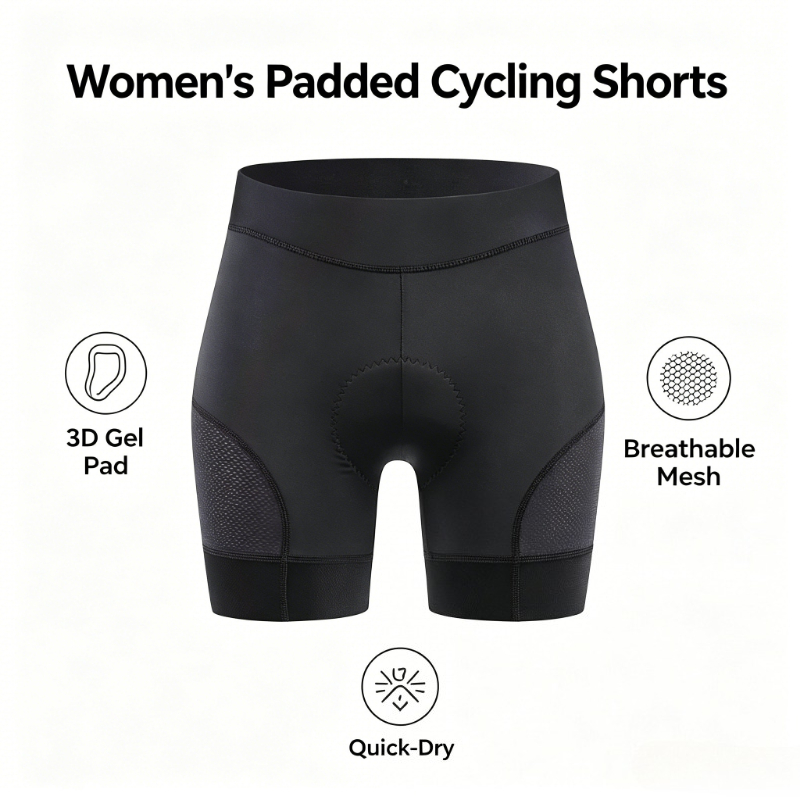 Mountain Biking Shorts Women - شورتات ركوب الدراجات للنساء مبطنة بجل