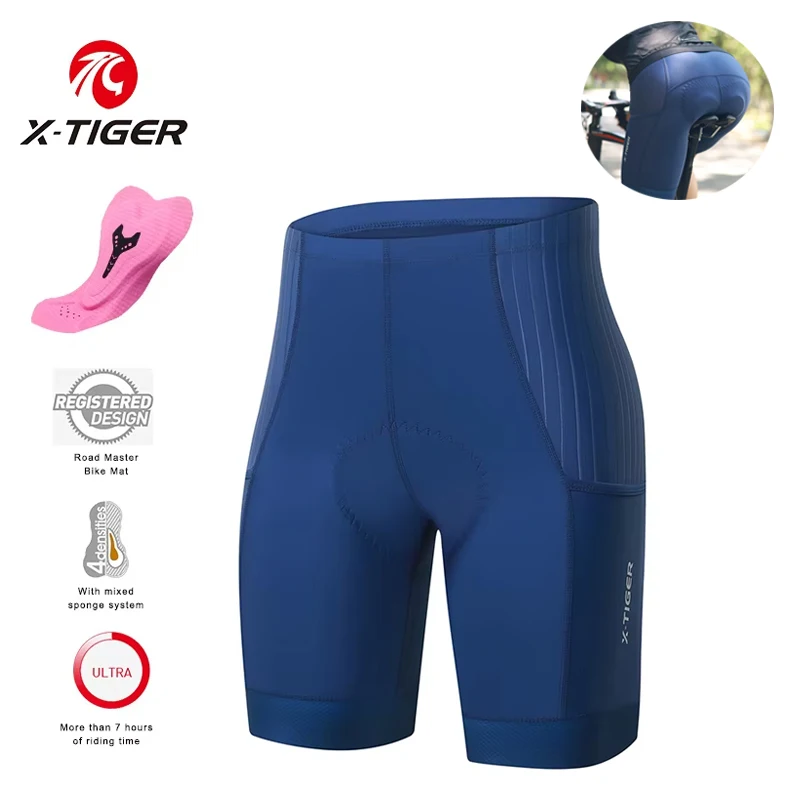 Mountain Biking Shorts Women - X-TIGER المرأة الدراجات السراويل مريلة السراويل