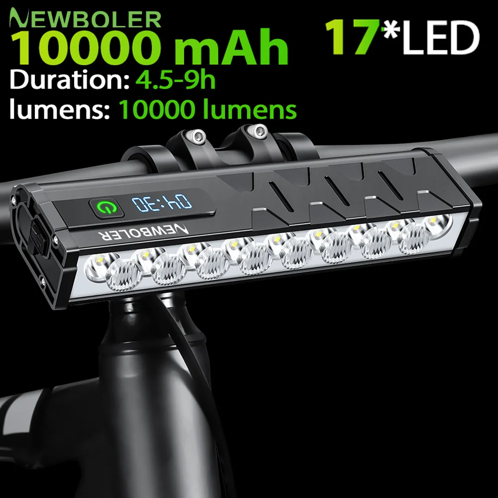 Mountain Biking Backpack - 10000mAh إضاءة دراجة هوائية 17 LED